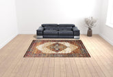 9' x 12' Red Medallion Power Loom Area Rug